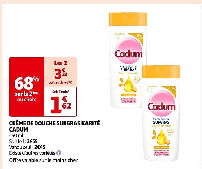 CRÈME DE DOUCHE SURGRAS KARITÉ CADUM