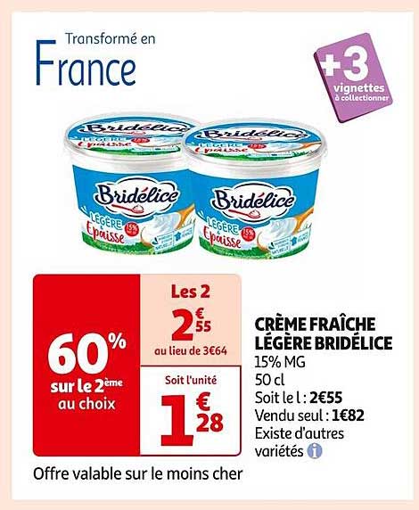 CRÈME FRAÎCHE LÉGÈRE BRIDÉLICE