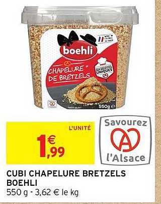 CUBI CHAPELURE BRETZELS BOEHLI