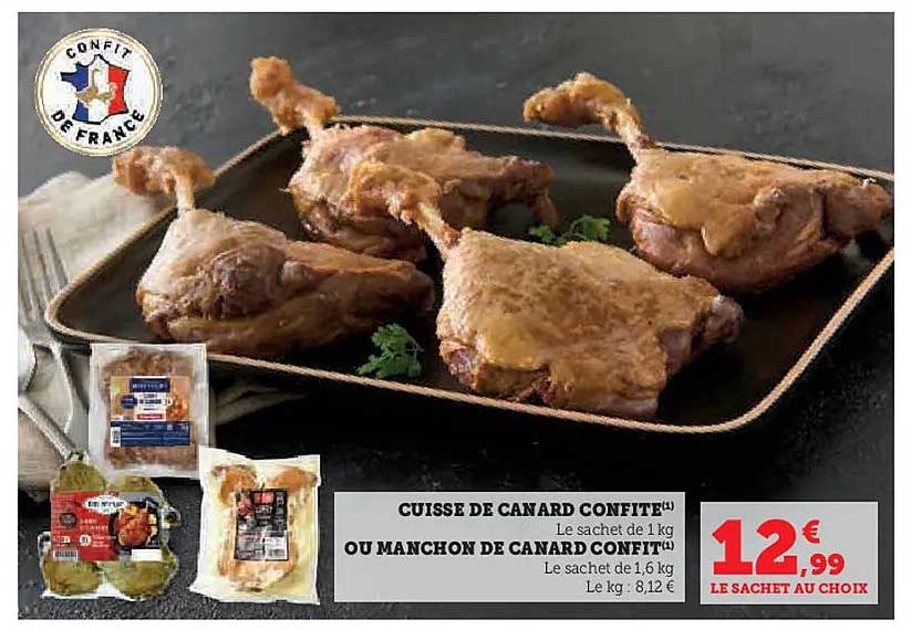 CUISSE DE CANARD CONFITE OU MANCHON DE CANARD CONFIT