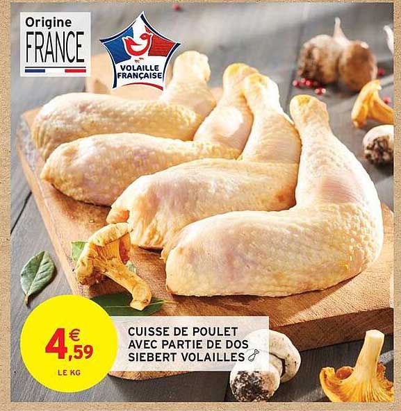 CUISSE DE POULET AVEC PARTIE DE DOS SIEBERT VOLAILLES