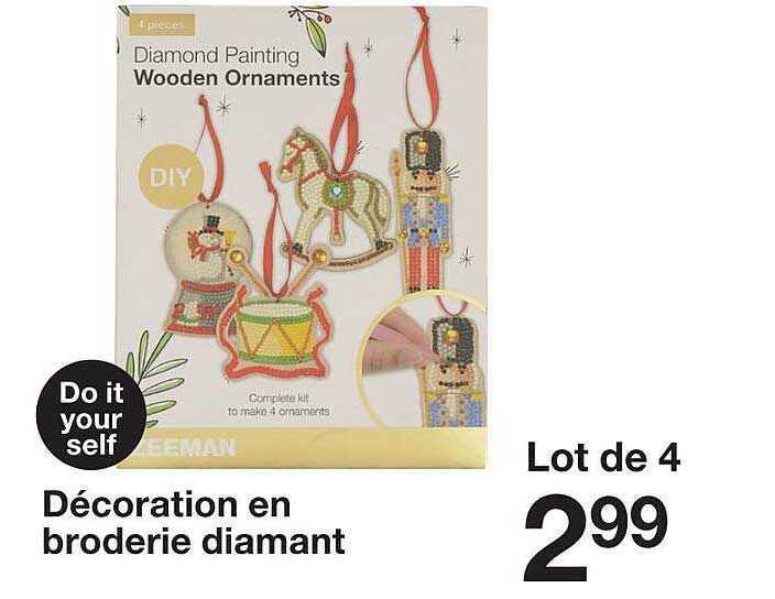 Décoration en broderie diamant