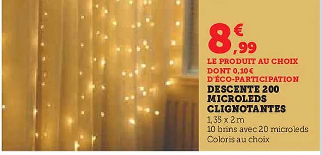 DESCENTE 200 MICROLED CLIGNOTANTES