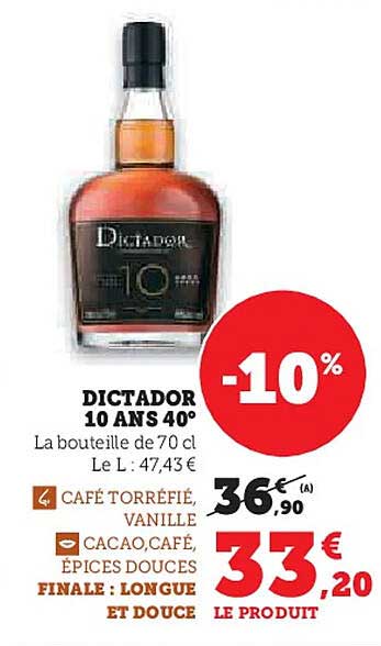 DICTADOR 10 ANS 40°