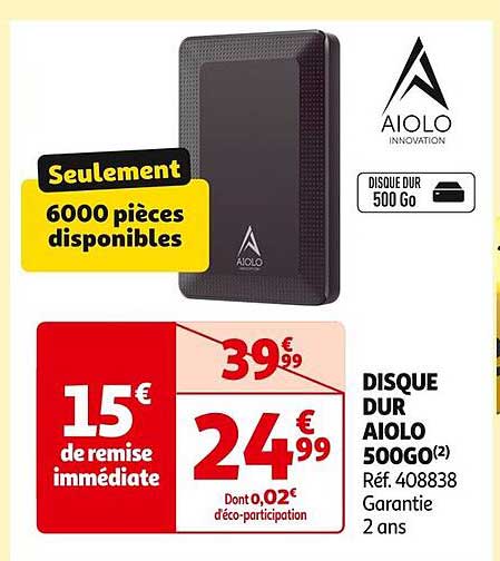 DISQUE DUR AIolo 500GO