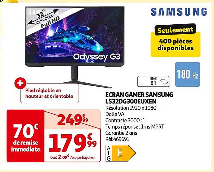 ECRAN GAMER SAMSUNG LS32DG300EUXEN