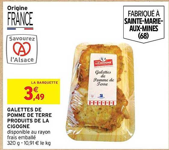 GALETTES DE POMME DE TERRE PRODUITS DE LA CIGOGNE