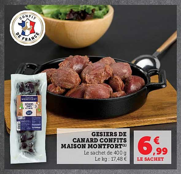 GESIERS DE CANARD CONFITS MAISON MONTFORT