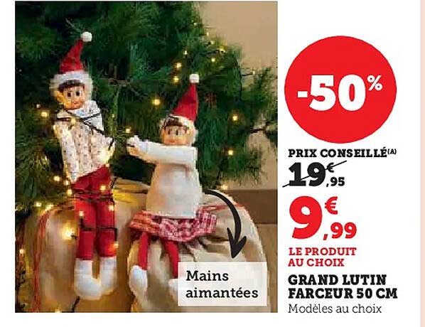 GRAND LUTIN FARCEUR 50 CM