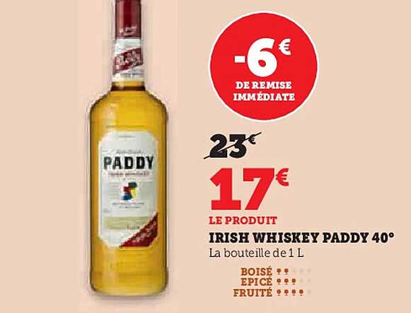 IRISH WHISKEY PADDY 40°