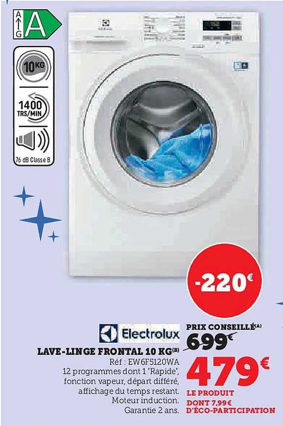 LAVE-LINGE FRONTAL 10 KG