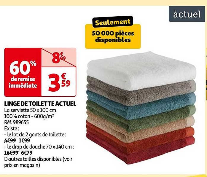 LINGE DE TOILETTE ACTUEL