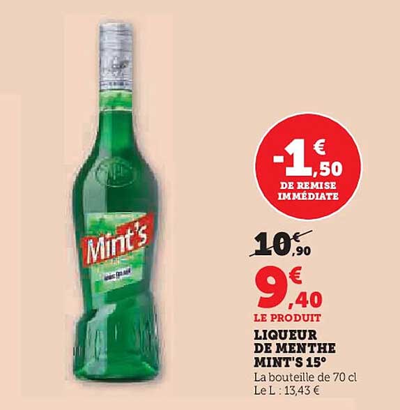 LIQUEUR DE MENTHE MINT'S 15°