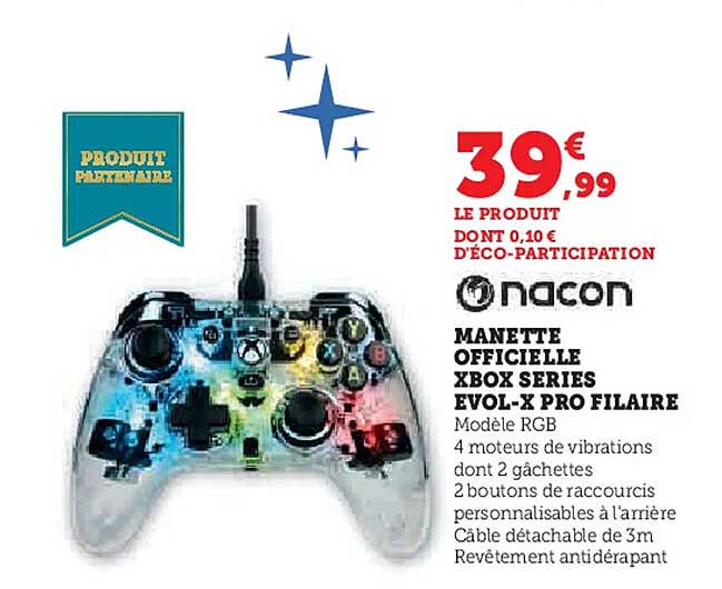 MANETTE OFFICIELLE XBOX SERIES EVOL-X PRO FILAIRE