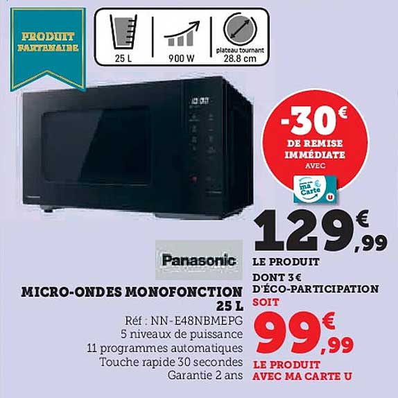 MICRO-ONDES MONOFONCTION 25 L