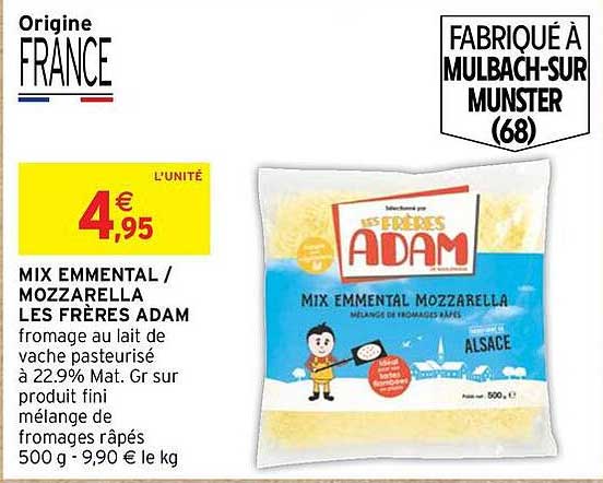 MIX EMMENTAL / MOZZARELLA LES FRÈRES ADAM