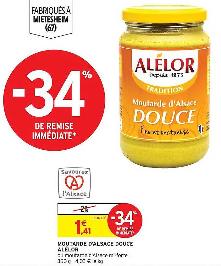 MOUTARDE D'ALSACE DOUCE ALÉLOR