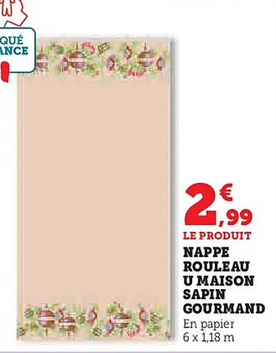 NAPPE ROULEAU MAISON SAPIN GOURMAND