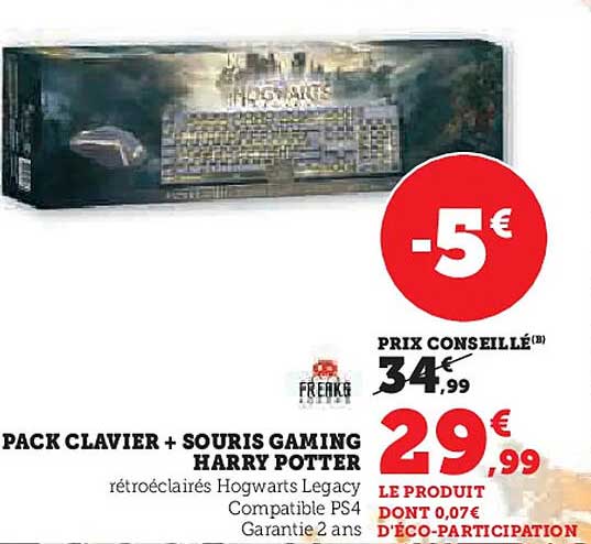 PACK CLAVIER + SOURIS GAMING HARRY POTTER