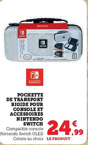 POCHETTE DE TRANSPORT RIGIDE POUR CONSOLE ET ACCESSOIRES NINTENDO SWITCH