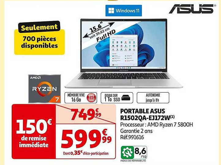 PORTABLE ASUS R1502QA-EJ172W