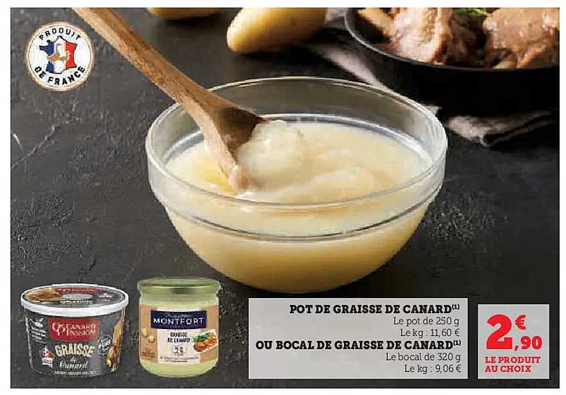 POT DE GRAISSE DE CANARD OU BOCAL DE GRAISSE DE CANARD