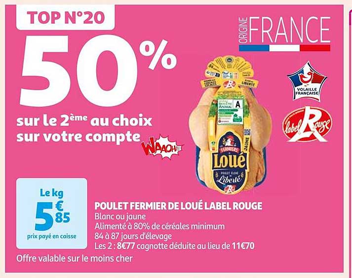 POULET FERMIER DE LOUÉ LABEL ROUGE