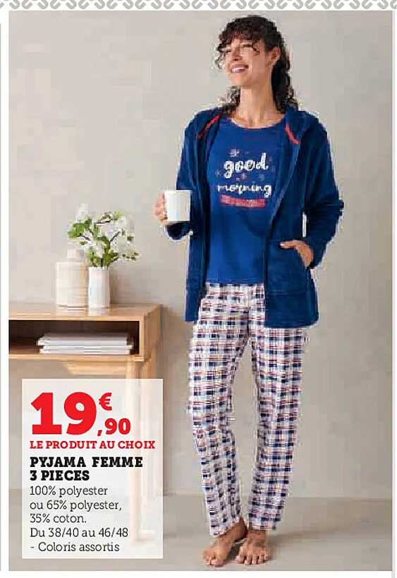 PYJAMA FEMME 3 PIÈCES