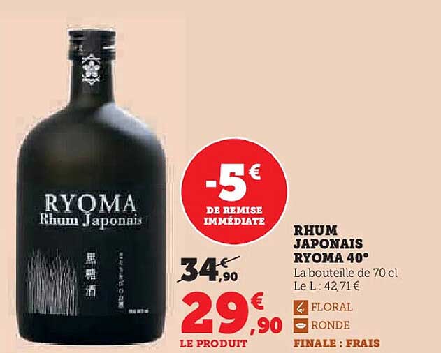 RHUM JAPONAIS RYOMA 40°