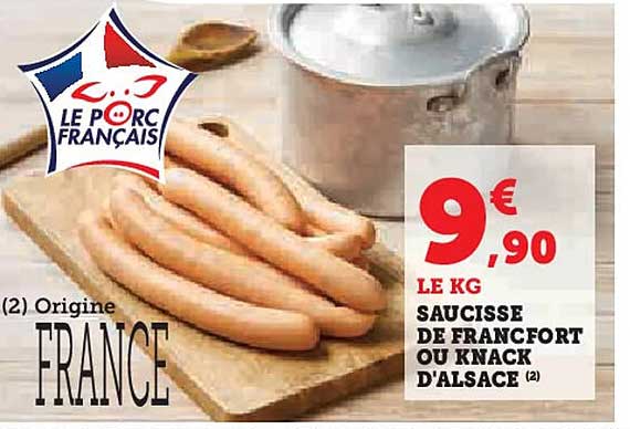 Saucisse de Francfort ou Knack d'Alsace