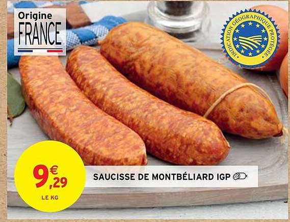 Saucisse de Montbéliard IGP