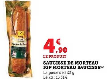 SAUCISSE DE MORTEAU IGP MORTEAU SAUCISSE