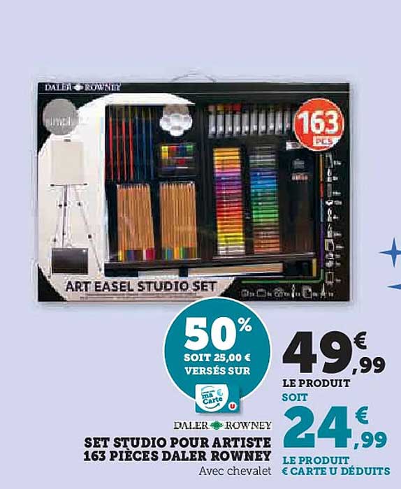 SET STUDIO POUR ARTISTE 163 PIECES DALER ROWNEY