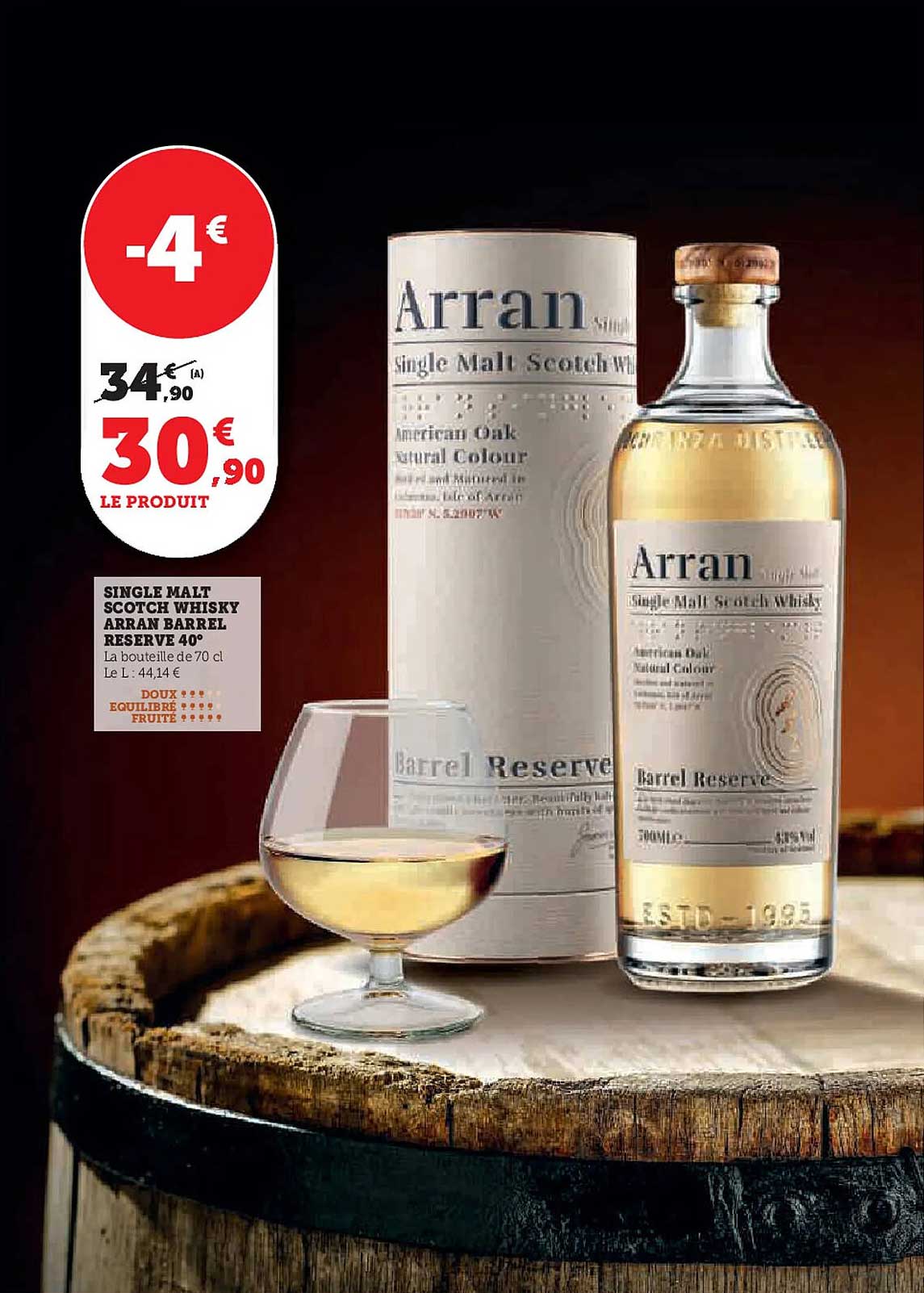 SINGLE MALT SCOTCH WHISKY ARRAN BARREL RESERVE 40°