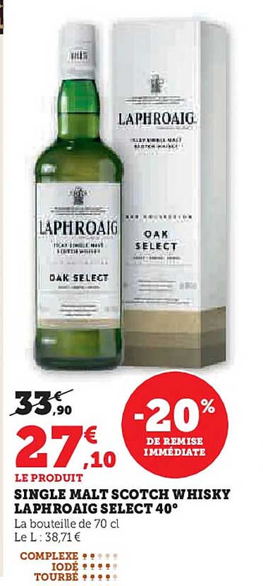 SINGLE MALT SCOTCH WHISKY LAPHROAIG SELECT 40°