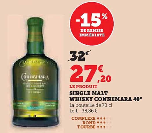 SINGLE MALT WHISKY CONNEMARA 40°