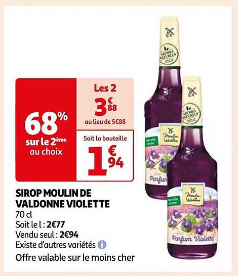 SIROP MOULIN DE VALDONNE VIOLETTE