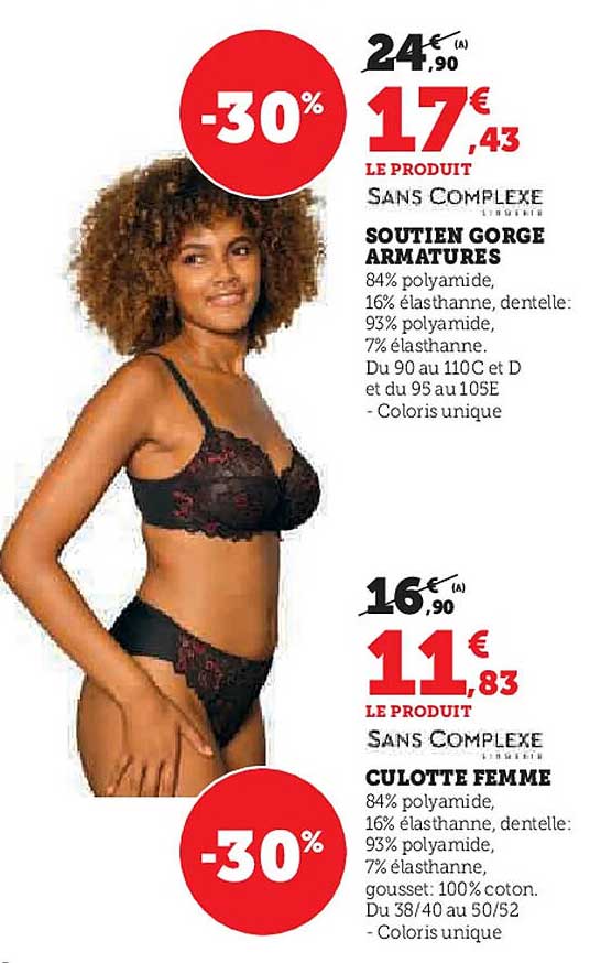 SOUTIEN GORGE ARMATURES  
CULOTTE FEMME