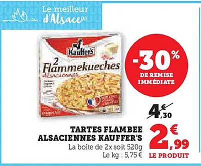 TARTES FLAMBEE ALSACIENNES KAUFFER'S