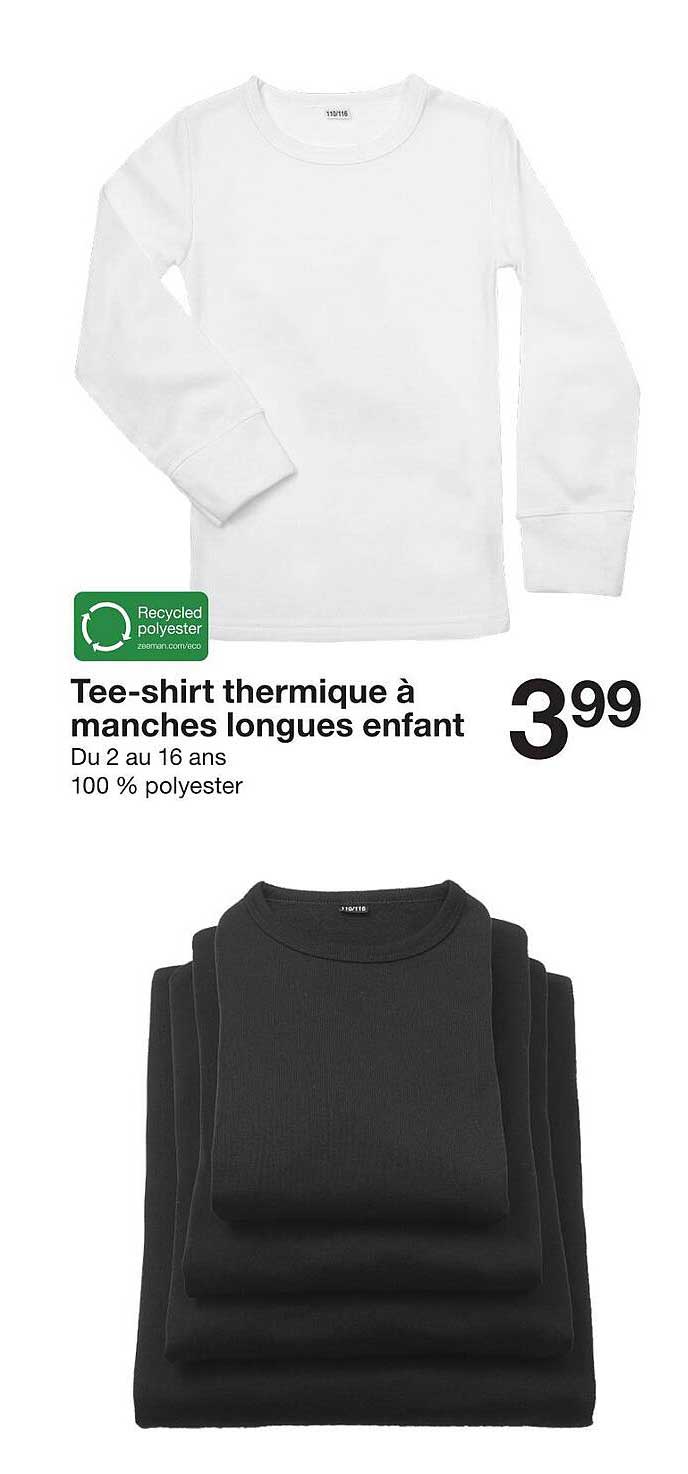 Tee-shirt thermique à manches longues enfant