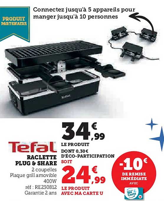 Tefal RACLETTE PLUG & SHARE