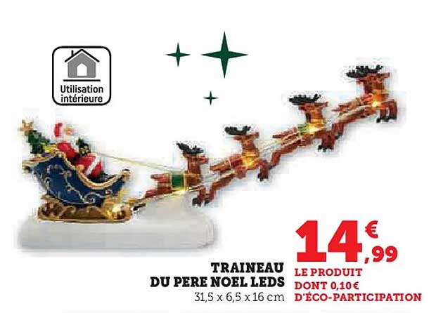 TRAINEAU DU PERE NOEL LEDS