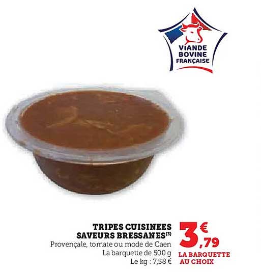 TRIPES CUISINEES SAVEURS BRESSANES