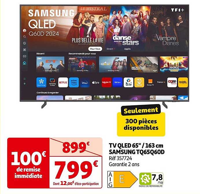 TV QLED 65" / 163 cm SAMSUNG TQ65Q60D