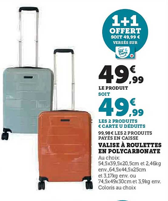 VALISE À ROULETTES EN POLYCARBONATE