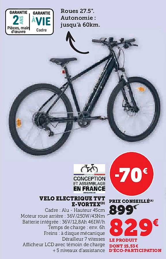 VELO ELECTRIQUE TVT E-VORTEX