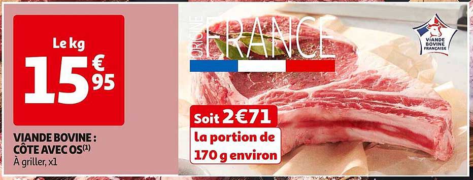 VIANDE BOVINE : CÔTE AVEC OS