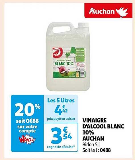 VINAIGRE D'ALCOOL BLANC 10%