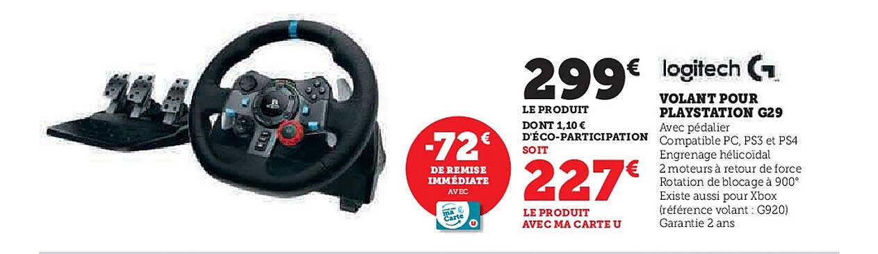 VOLANT POUR PLAYSTATION G29