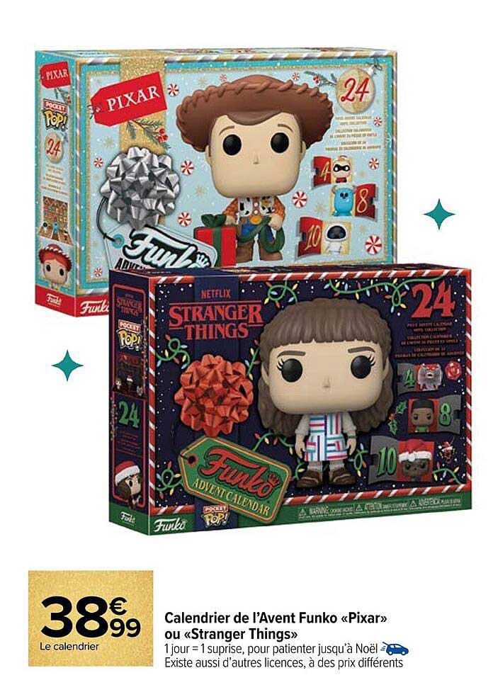 Calendrier de l’Avent Funko «Pixar» ou «Stranger Things»